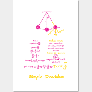 Physics T-shirt - Simple pendulum Colour Posters and Art